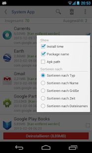 System App Entferner (root nee Screenshot