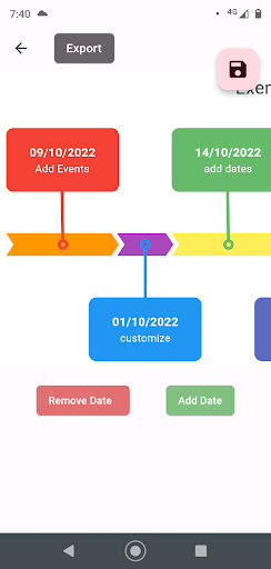 Android application Timeline Maker screenshort