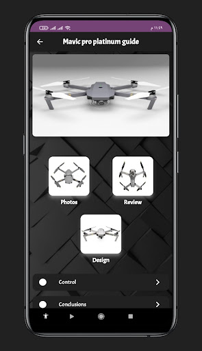 Android application mavic pro platinum guide screenshort