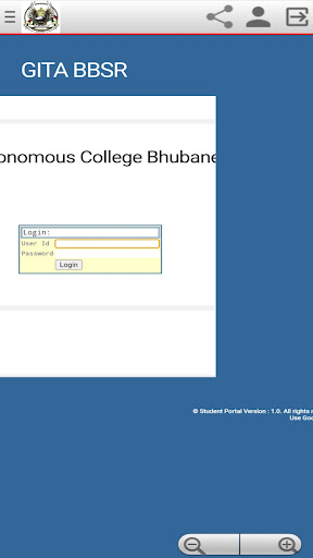 Android application GITA STUDENT PORTAL screenshort