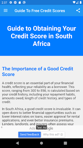 Credit Score Guide SA Screen 2
