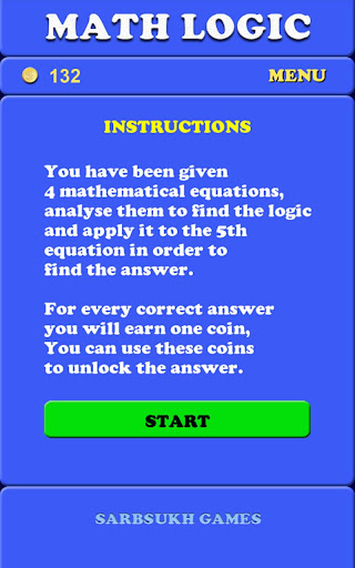 Android application Math Logic screenshort
