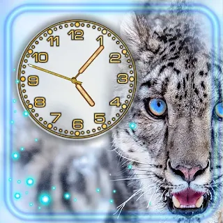 Snow Leopard Clock