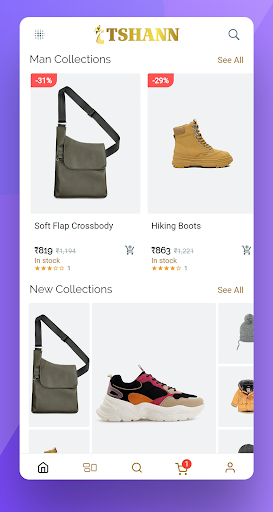 Tshann: Online Shopping App Screen 2