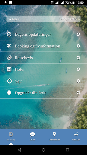 Android application SunCharter Guest App screenshort