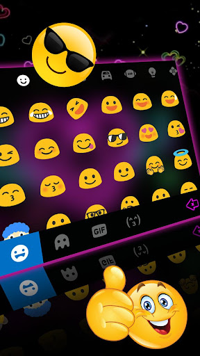 Neon Heart Wings Keyboard Them Screen 3