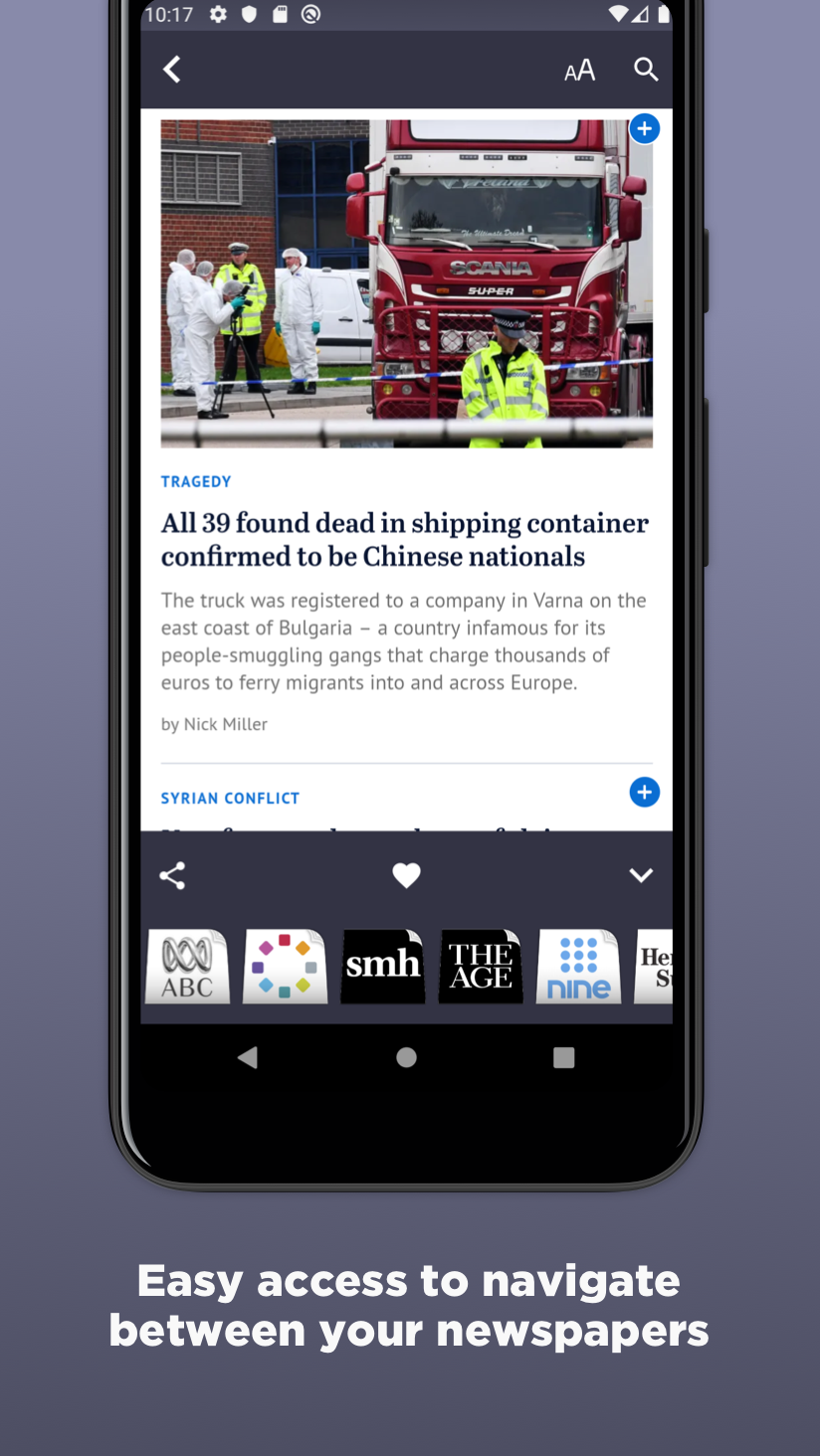 Android application Australian Newspapers screenshort