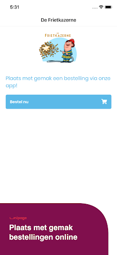 Android application De Frietkazerne screenshort