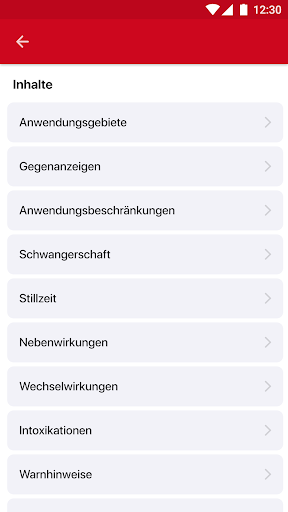 ROTE LISTE Screen 2