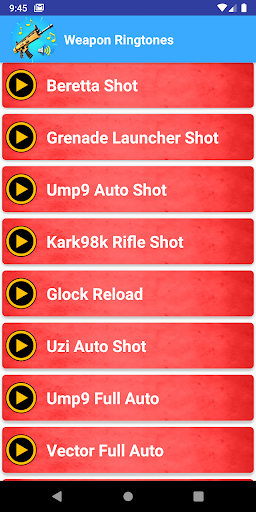 Android application Weapon Sounds screenshort