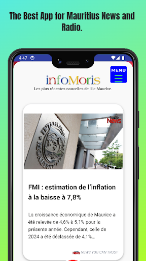 Android application InfoMoris - Live News & Radio screenshort