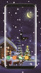 Snow Night House Live Wallpaper Free