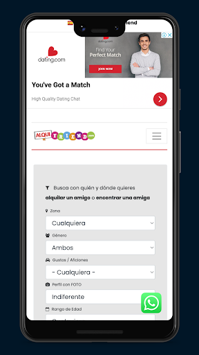 Android application AlquiFriend | Alquiler amig@s screenshort