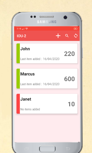 Android application IOU-2 : Debt Tracker screenshort