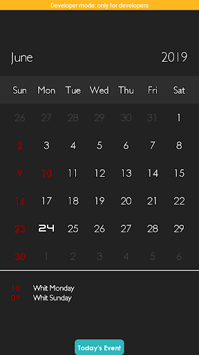 Android application The Netherlands Calendar screenshort