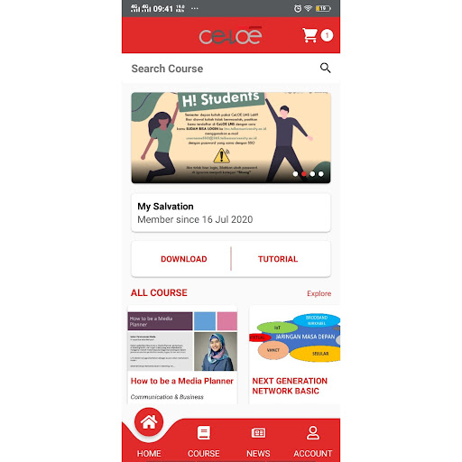 Android application CeLOE OCW Tel-U screenshort