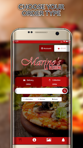Android application Marino's La Passione screenshort