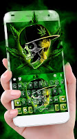 screenshot of Rasta Weed Skull Keyboard Theme