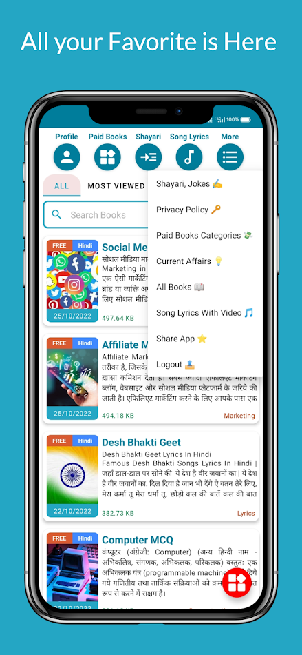 #1. The Book Worm (Android) Av: Developer Rohit