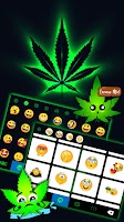 screenshot of Neon Cannabis Keyboard Backgro