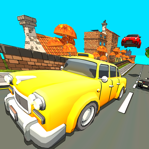 Taxi car driving simulator 3d logo