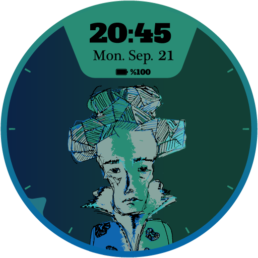 Man watch face logo