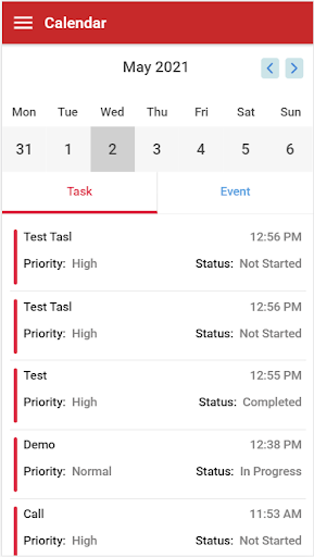 Android application AG CRM screenshort