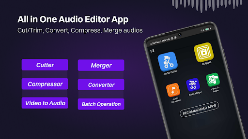 Android application MP3 Cutter, Converter & Merger screenshort