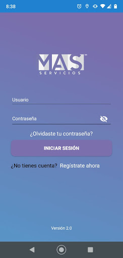 Android application Mas servicios afiliado screenshort
