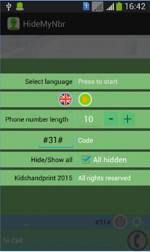 Android application Hide My phone number Pro screenshort
