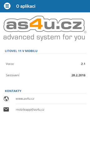 Android application Litovel v mobilu screenshort
