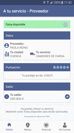 A tu servicio - Proveedor Screenshot 1 - AppWisp.com