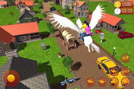 Flying Horse Taxi Driving: Unicorn Cab Driver apkdebit screenshots 4