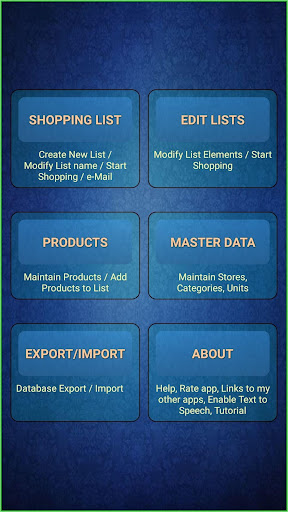 Android application Easy Shopping & Grocery List screenshort