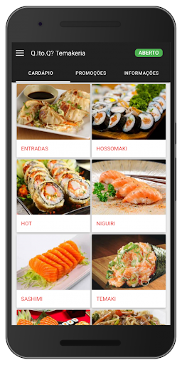 Android application Q.Yto.Q? Temakeria e Sushi screenshort