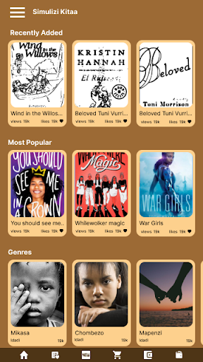 Android application Simulizi Kitaa screenshort