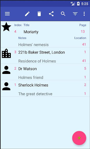 Android application Bookdex-Pro: Customizable, org screenshort