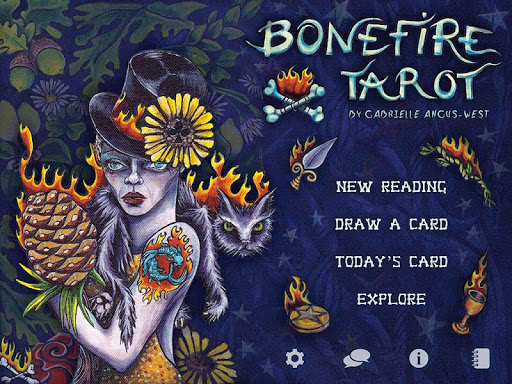 Screenshot of Bonefire Tarot