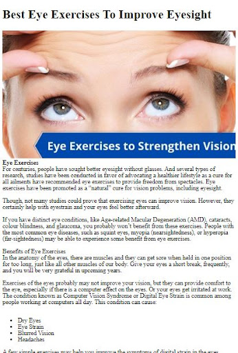Eyes Exercises Guide