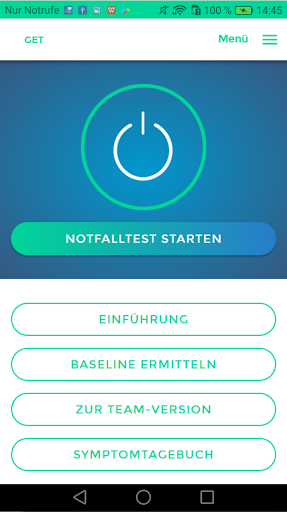 Android application Gehirn-Erschütterungs-Test-App screenshort