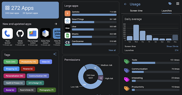 AppDash: App Manager & Backup Bildschirmfoto