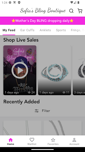 Android application Sofia's Bling Boutique screenshort