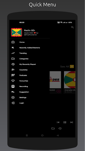 Radio GD: All Grenada Stations Screen 2