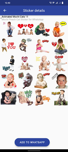 Cute Babies Stickers Animated