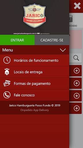 Android application Jarico Hamburgueria removido screenshort