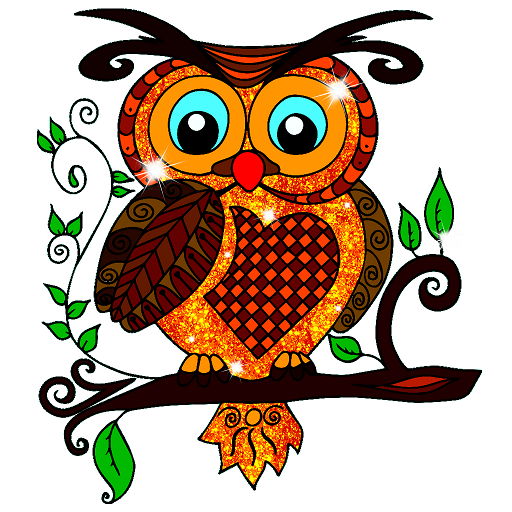 Owl Color by Number Birds Art 2.6 Icon