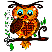 Owl Color by Number - Birds Coloring Book Pages