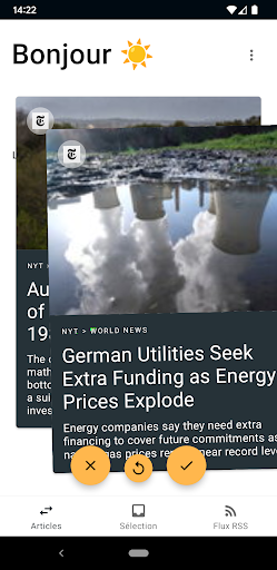 Android application Fox RSS Reader screenshort
