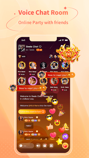 Android application Beela Chat - Voice Room screenshort
