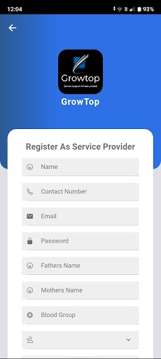 Android application growtop screenshort
